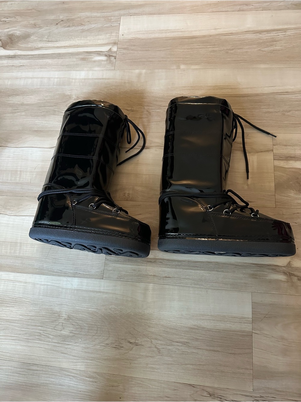 Shiny Black Patent Winter Boots!  Brand New!